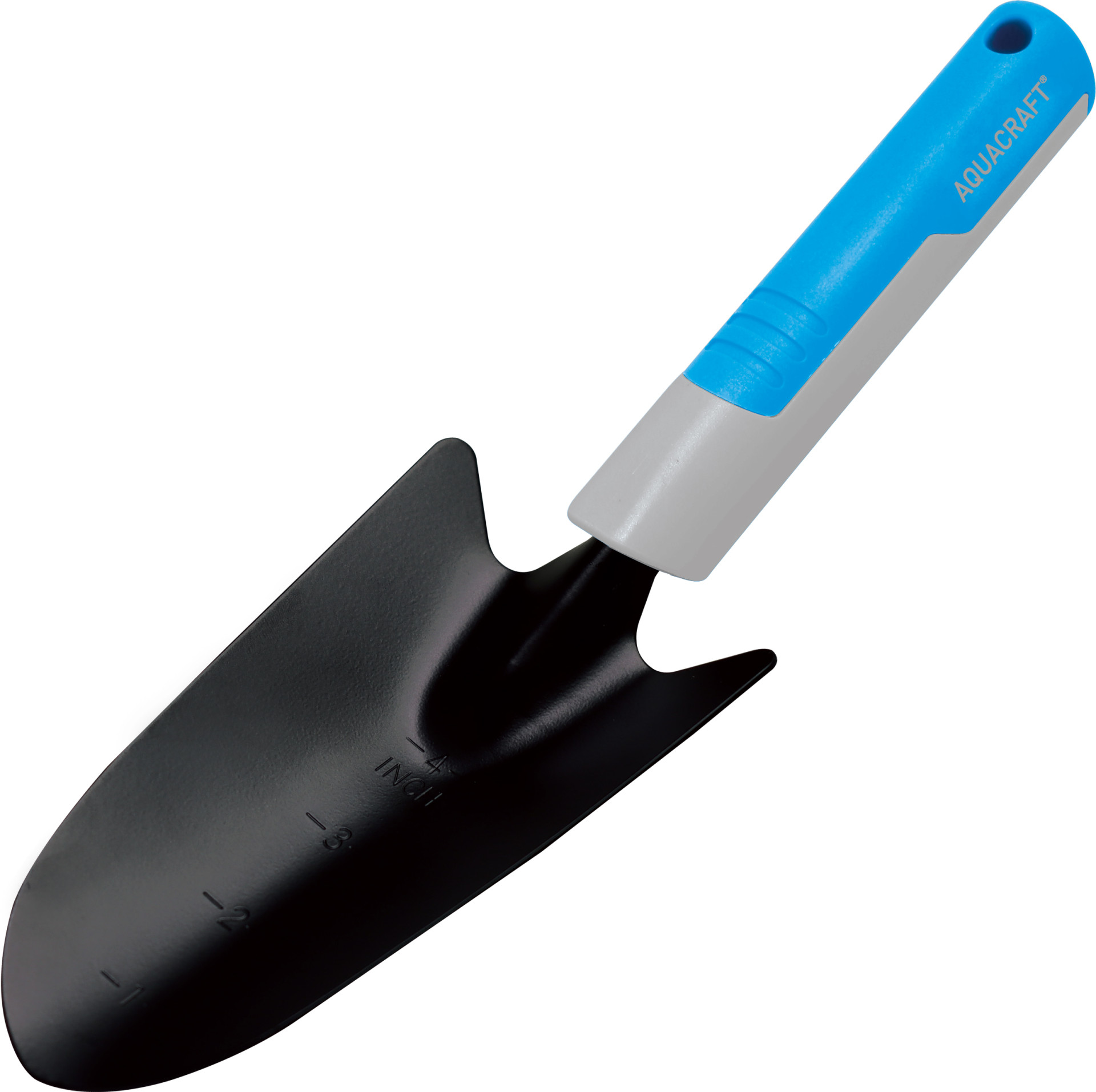 Metal garden shovel for digging hard and stony soil