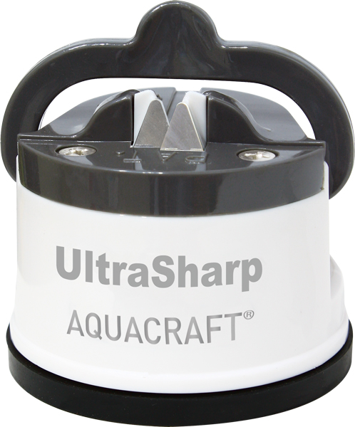 Suction-mounted knife sharpener for stable blade maintenance