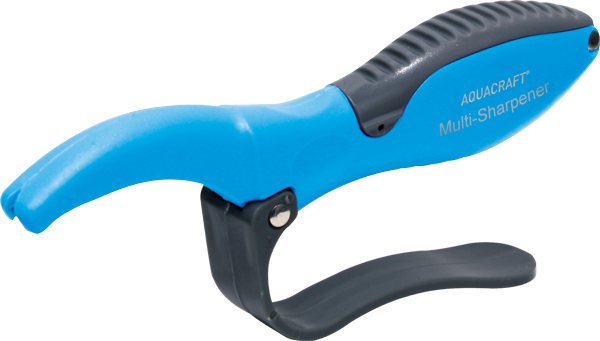 Tungsten carbide knife sharpener with protective sheath