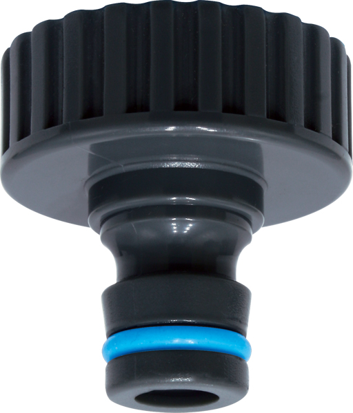 Plastic tap connector with male hose adaptor