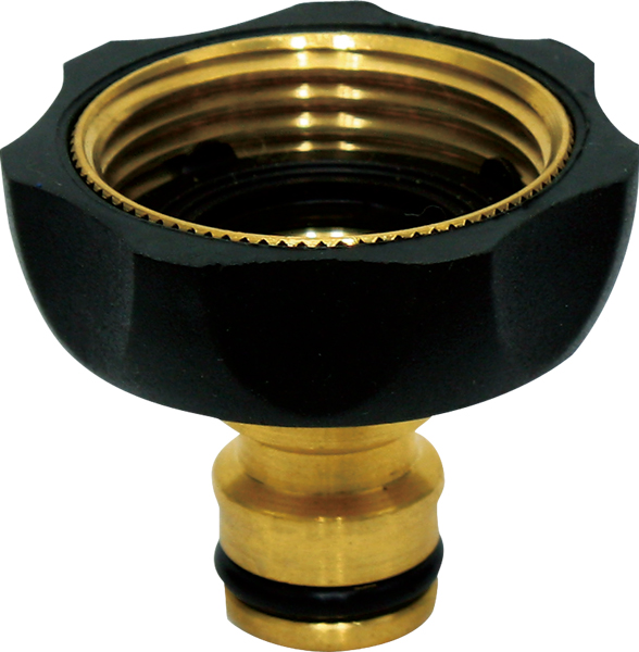 Brass tap connector with male hose adaptor