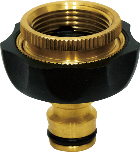 Brass tap connector with male hose adaptor