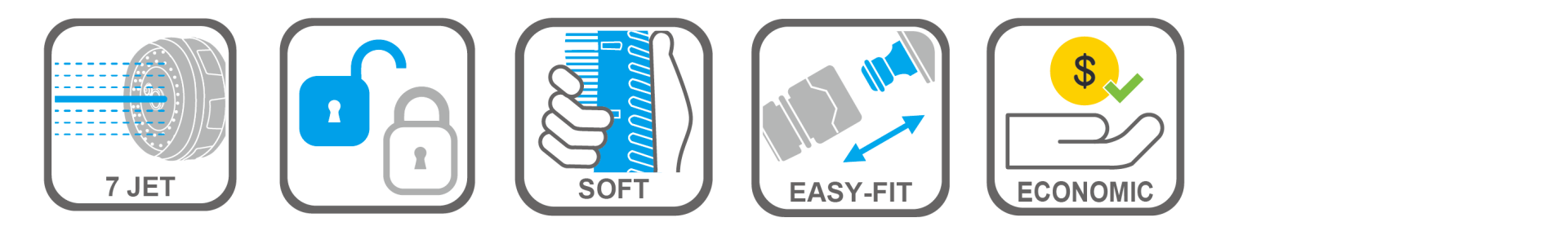 7-pattern garden hose spray nozzle for versatile watering