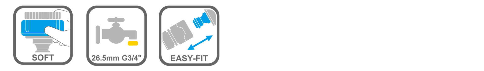 Ergonomic tap connector for secure and comfortable hose connection