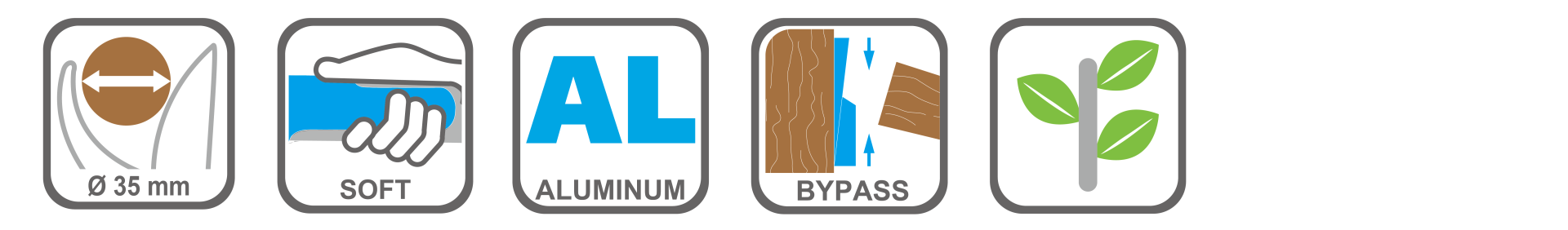 Aluminum-handled pruner for precise and comfortable cutting