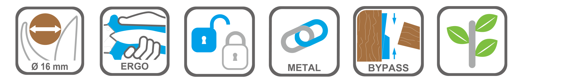 Durable garden pruner with non-slip ergonomic grip